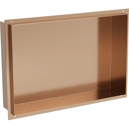Mexen X-Wall-NR Nischenregal ohne Flansch 45 x 30 cm, gebürstetes Kupfer - 19C1453010