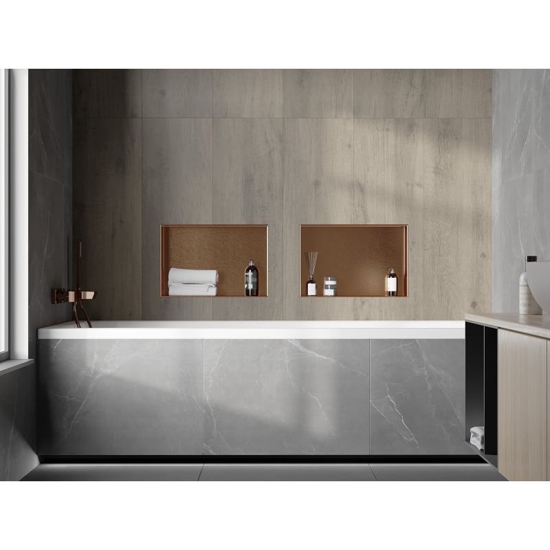 Mexen X-Wall-NR Nischenregal ohne Flansch 45 x 30 cm, gebürstetes Kupfer - 19C1453010