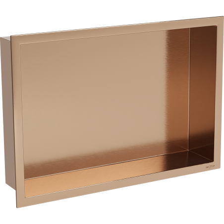 Mexen X-Wall-R Nischenregal mit Flansch 45 x 30 cm, gebürstetes Kupfer - 19C0453010