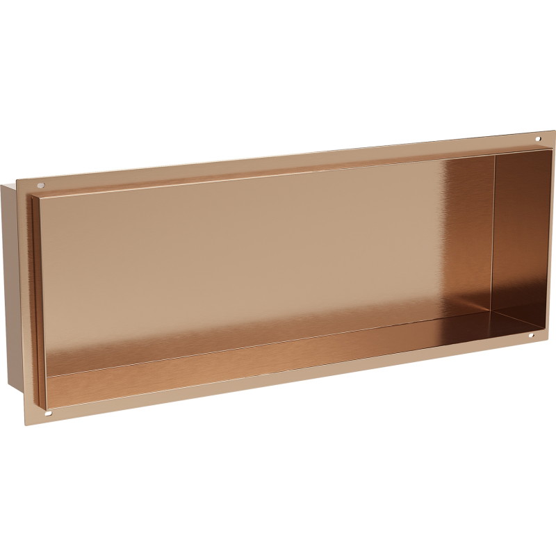 Mexen X-Wall-NR Nischenregal ohne Flansch 60 x 20 cm, gebürstetes Kupfer - 19C1602010