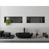 Mexen X-Wall-NR Nischenregal ohne Flansch 60 x 20 cm, gebürstetes Gun Gray - 19E1602010