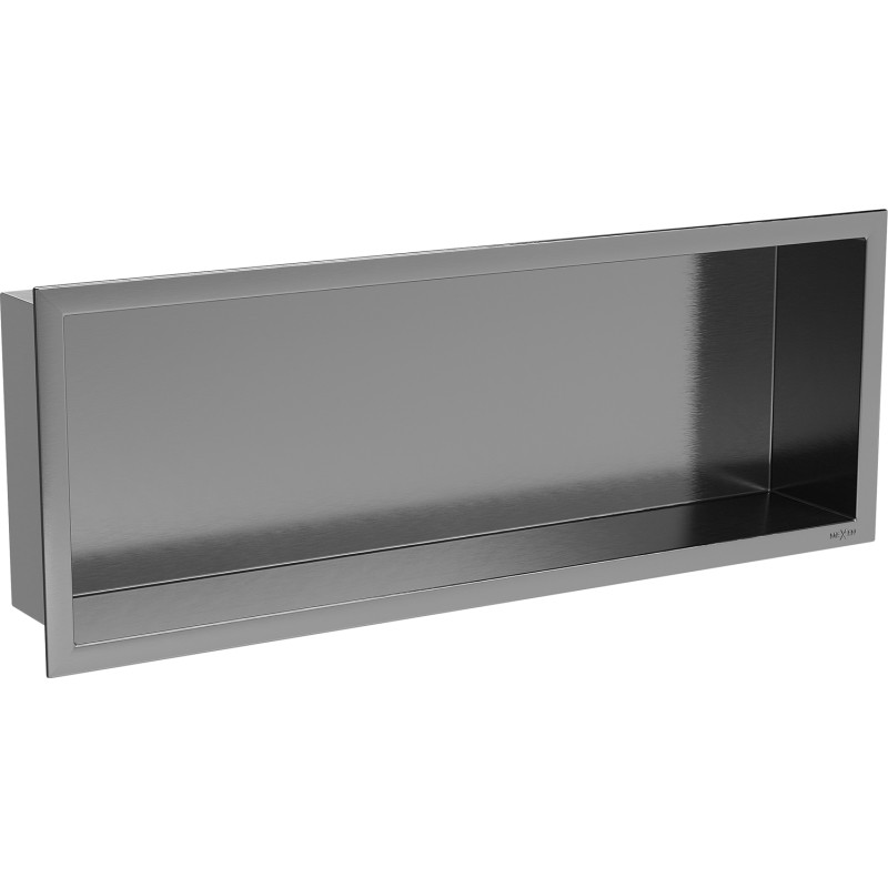 Mexen X-Wall-R Nischenregal mit Flansch 60 x 20 cm, gebürstetes Gun Gray - 19E0602010