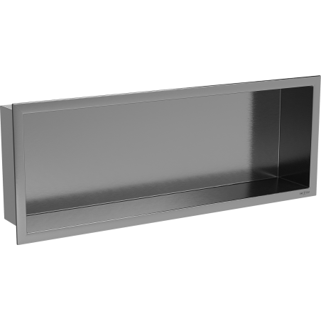 Mexen X-Wall-R Nischenregal mit Flansch 60 x 20 cm, gebürstetes Gun Gray - 19E0602010