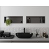 Mexen X-Wall-R Nischenregal mit Flansch 60 x 20 cm, gebürstetes Gun Gray - 19E0602010