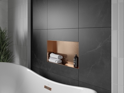 Mexen X-Wall-NR Einbauablage ohne Flansch 60 x 30 cm, gebürstetes Kupfer - 19C1603010