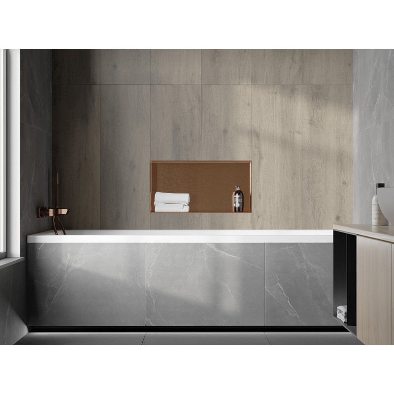 Mexen X-Wall-NR Einbauablage ohne Flansch 60 x 30 cm, gebürstetes Kupfer - 19C1603010