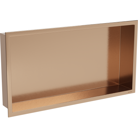 Mexen X-Wall-R Nischenregal mit Flansch 60 x 30 cm, gebürstetes Kupfer - 19C0603010