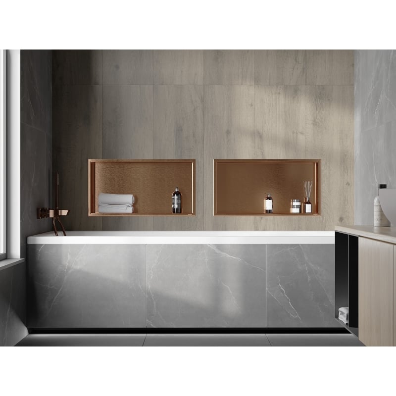 Mexen X-Wall-R Nischenregal mit Flansch 60 x 30 cm, gebürstetes Kupfer - 19C0603010