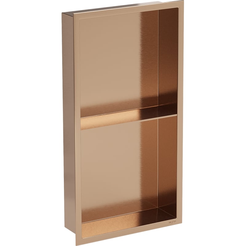 Mexen X-Wall-R Nischenregal mit Flansch und Regal 60 x 30 cm, gebürstetes Kupfer - 19C0603010S