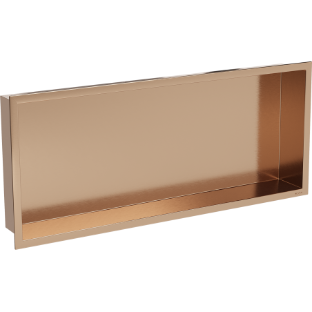 Mexen X-Wall-R Nischenregal mit Flansch 75 x 30 cm, gebürstetes Kupfer - 19C0753010