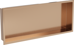 Mexen X-Wall-R Nischenregal mit Flansch 75 x 30 cm, gebürstetes Kupfer - 19C0753010