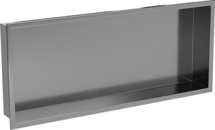 Mexen X-Wall-R Nischenregal mit Flansch 75 x 30 cm, gebürstetes Gun Gray - 19E0753010