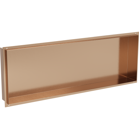 Mexen X-Wall-NR Nischenregal ohne Flansch 90 x 30 cm, gebürstetes Kupfer - 19C1903010