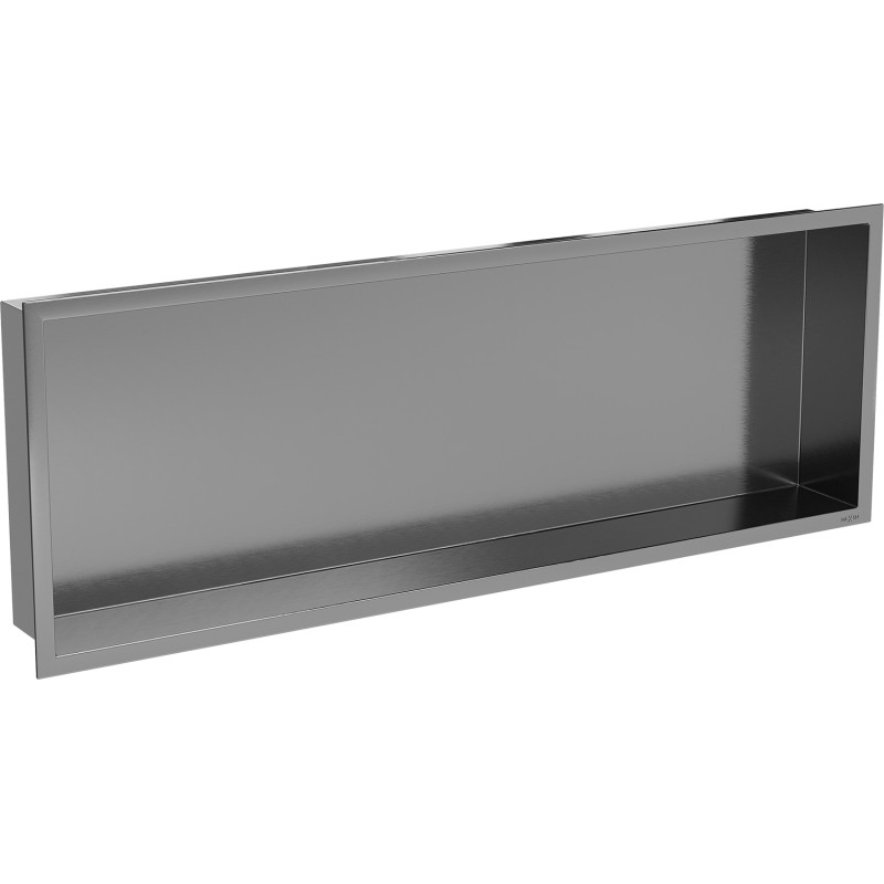 Mexen X-Wall-R Nischenregal mit Kragen 90 x 30 cm, gebürstetes Gun Grau - 19E0903010