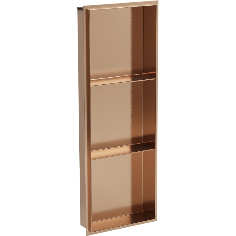 Mexen X-Wall-NR Nischenregal ohne Flansch mit Regal 90 x 30 cm, gebürstetes Kupfer - 19C1903010S