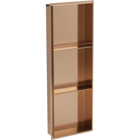 Mexen X-Wall-NR Nischenregal ohne Flansch mit Regal 90 x 30 cm, gebürstetes Kupfer - 19C1903010S