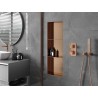 Mexen X-Wall-NR Nischenregal ohne Flansch mit Regal 90 x 30 cm, gebürstetes Kupfer - 19C1903010S