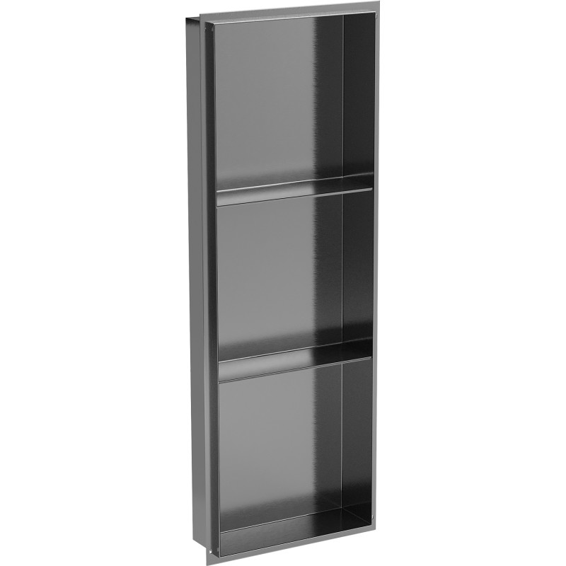 Mexen X-Wall-NR Nischenregal ohne Blende mit Regalboden 90 x 30 cm, gebürstetes Gun Gray - 19E1903010S