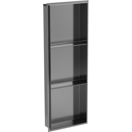Mexen X-Wall-NR Nischenregal ohne Blende mit Regalboden 90 x 30 cm, gebürstetes Gun Gray - 19E1903010S