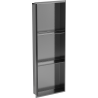 Mexen X-Wall-NR Nischenregal ohne Blende mit Regalboden 90 x 30 cm, gebürstetes Gun Gray - 19E1903010S