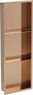 Mexen X-Wall-R Nischenregal mit Flansch und Regal 90 x 30 cm, gebürstetes Kupfer - 19C0903010S