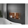 Mexen X-Wall-R Nischenregal mit Flansch und Regal 90 x 30 cm, gebürstetes Kupfer - 19C0903010S