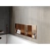 Mexen X-Wall-R Nischenregal mit Flansch und Regal 90 x 30 cm, gebürstetes Kupfer - 19C0903010S
