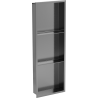 Mexen X-Wall-R Nischenregal mit Flansch und Regal 90 x 30 cm, gun gray gebürstet - 19E0903010S