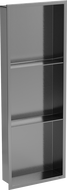 Mexen X-Wall-R Nischenregal mit Flansch und Regal 90 x 30 cm, gun gray gebürstet - 19E0903010S