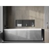 Mexen X-Wall-R Nischenregal mit Flansch und Regal 90 x 30 cm, gun gray gebürstet - 19E0903010S