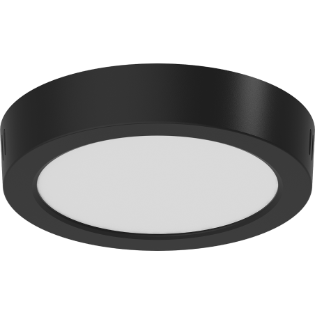 Mexen LDSR LED-Deckenleuchte Aufputz fi 17 cm, 12W, Neutral - 4000K, 960 lm, schwarz - L212-017-1240-70