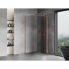 Mexen Mist-F faltbare Duschkabine rechts 85 x 85 cm, transparent, gebürstetes Kupfer - 8A6T-085-085-65-00-P