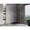 Mexen Mist-F Duschkabine klappbar rechts 95 x 95 cm, transparent, gebürstetes Kupfer - 8A6T-095-095-65-00-P