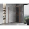 Mexen Mist-F klappbare Duschkabine rechts 110 x 100 cm, transparent, gebürstetes Kupfer - 8A6T-110-100-65-00-P