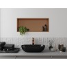 Mexen X-Wall-R Nischenregal mit Flansch 75 x 30 cm, gebürstetes Kupfer - 19C0753010