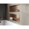 Mexen X-Wall-R Nischenregal mit Flansch 75 x 30 cm, gebürstetes Kupfer - 19C0753010