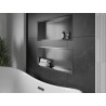 Mexen X-Wall-R Nischenregal mit Flansch 75 x 30 cm, gebürstetes Gun Gray - 19E0753010