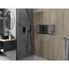 Mexen X-Wall-R Nischenregal mit Flansch 75 x 30 cm, gebürstetes Gun Gray - 19E0753010
