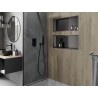 Mexen X-Wall-R Nischenregal mit Flansch 75 x 30 cm, gebürstetes Gun Gray - 19E0753010