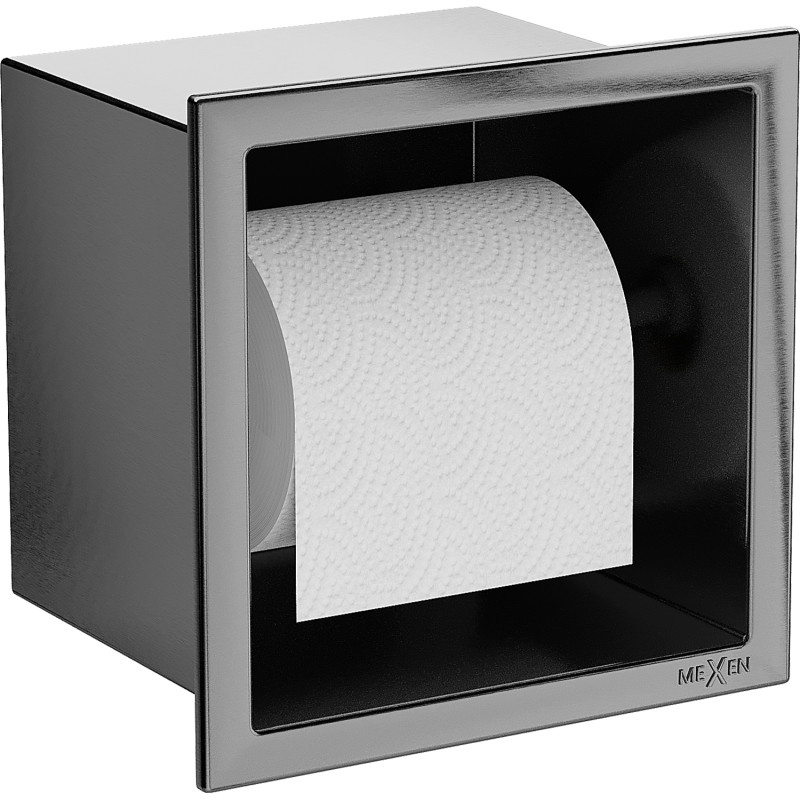 Mexen X-Wall-P Toilettenpapierhalter, gebürstet gun gray - 19E3
