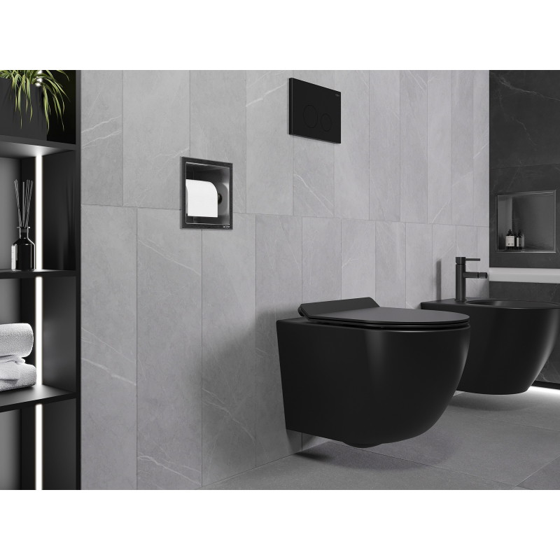 Mexen X-Wall-P Toilettenpapierhalter, gebürstet gun gray - 19E3