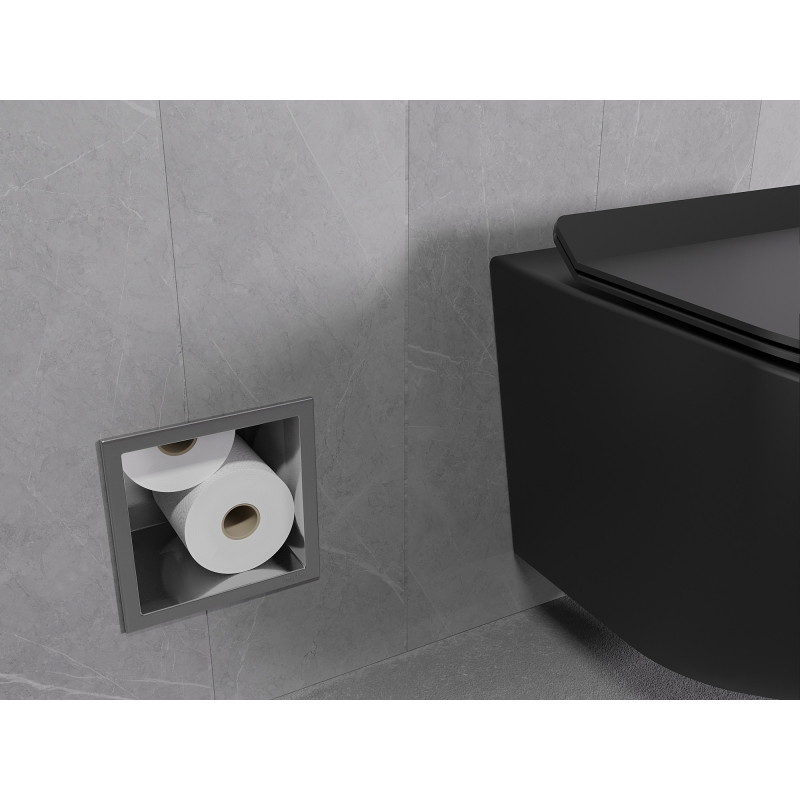 Mexen X-Wall-B Toilettenpapiermagazin, gebürstetes Gun Gray - 19E5