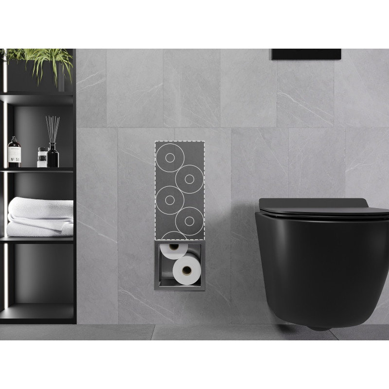 Mexen X-Wall-B Toilettenpapiermagazin, gebürstetes Gun Gray - 19E5