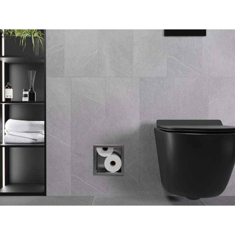 Mexen X-Wall-B Toilettenpapiermagazin, gebürstetes Gun Gray - 19E5