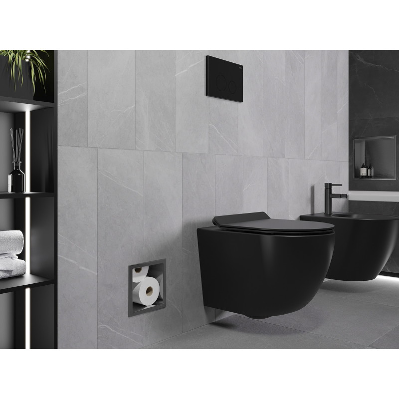 Mexen X-Wall-B Toilettenpapiermagazin, gebürstetes Gun Gray - 19E5
