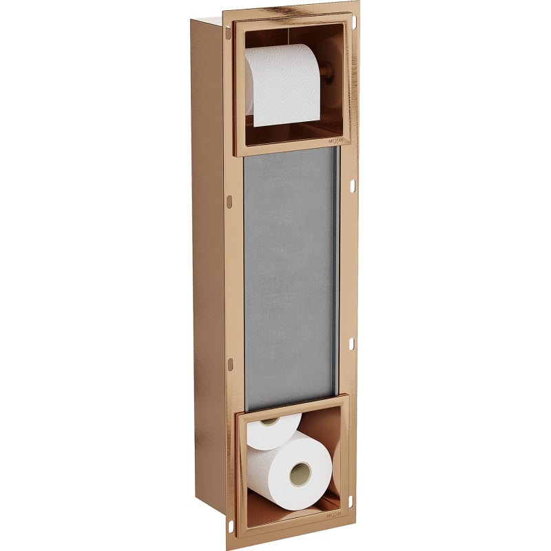 Mexen X-Wall-BP Toilettenpapierhalter mit Magazin, gebürstetes Kupfer - 19C4