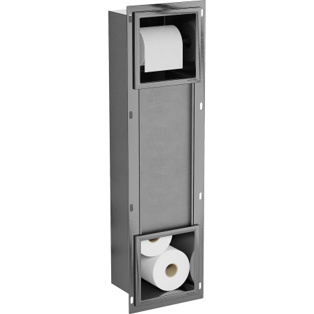 Mexen X-Wall-BP Toilettenpapierhalter mit Magazin, gebürstetes Gun Gray - 19E4