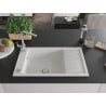 Mexen Elias Granitspüle 1-beckig mit Abtropffläche und Küchenarmatur Rita, weiß - 6511-20-670300-00
