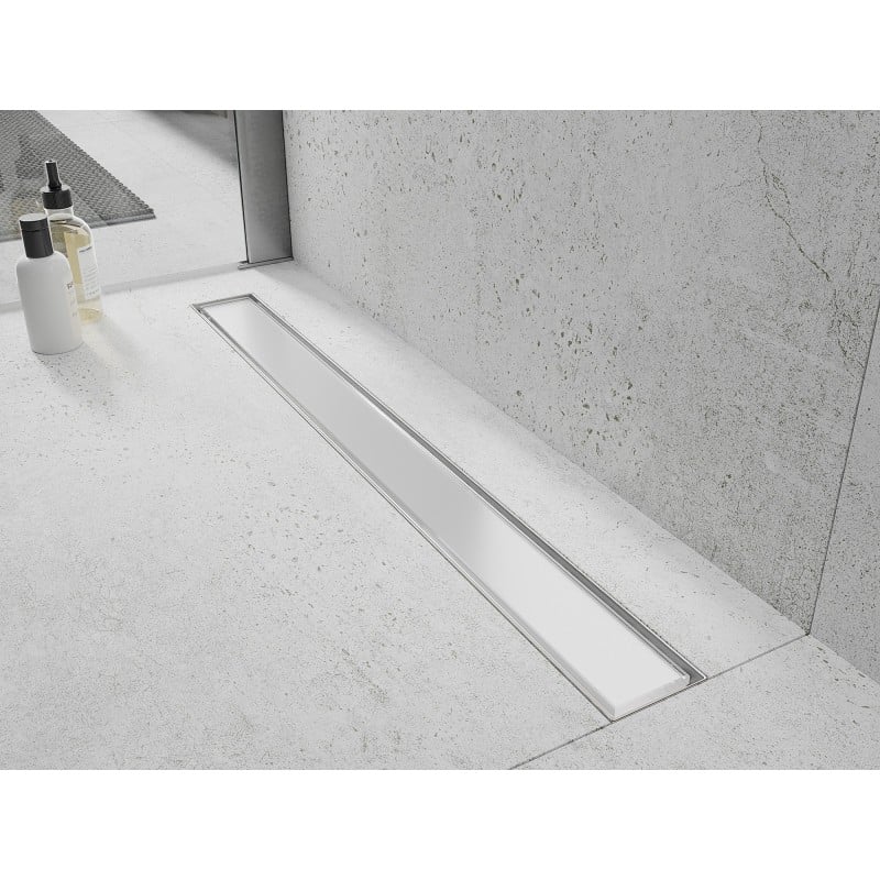 Mexen Flat MGW Linienentwässerung 50 cm, Weißglas - 1027050-15