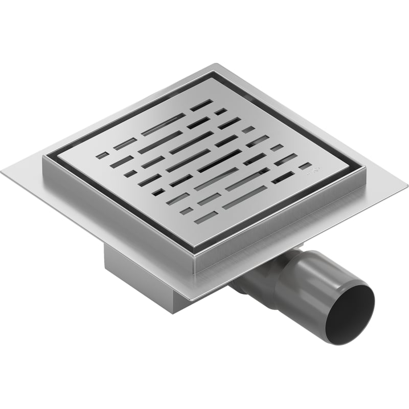Mexen Flat-Q M01 quadratische Bodenablauf 12 x 12 cm, Inox - 1010312